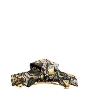Alexandre de Paris New Timeless Barettes Schwarz-Gold 9 cm Haarspangen