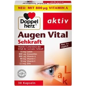 Doppelherz aktiv Augen Vital Sehkraft mit Lutein + Zeaxanthin Nahrungsergänzungsmittel