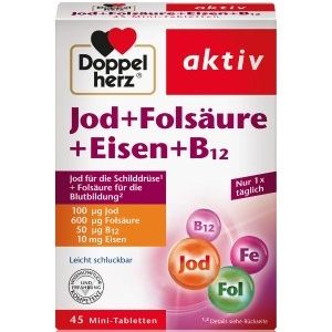 Doppelherz aktiv Jod + Folsaeure + Eisen Nahrungsergänzungsmittel