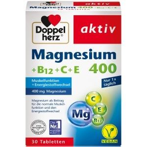 Doppelherz aktiv Magnesium 400 + B12 + C + E Nahrungsergänzungsmittel