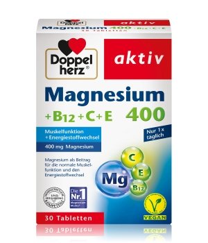 Doppelherz aktiv Magnesium 400 + B12 + C + E Nahrungsergänzungsmittel