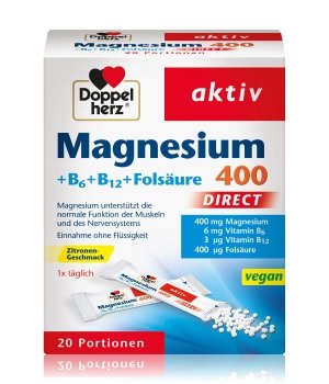 Doppelherz aktiv Magnesium + B6 + B12 direct Nahrungsergänzungsmittel