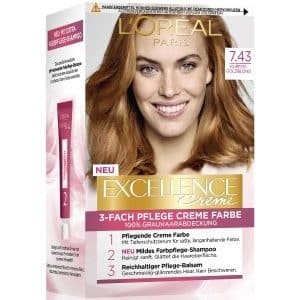 L'Oréal Paris Excellence Crème Nr. 7.43 - Kupfer Goldblond Haarfarbe