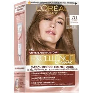 L'Oréal Paris Excellence Crème Nudes 7U - Mittelblond Haarfarbe