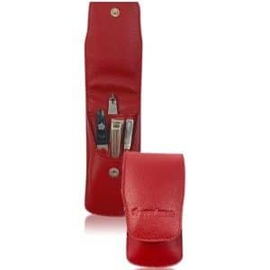 Pfeilring Basic Taschenetui 8248 Rot mit Knipser Maniküre-Set