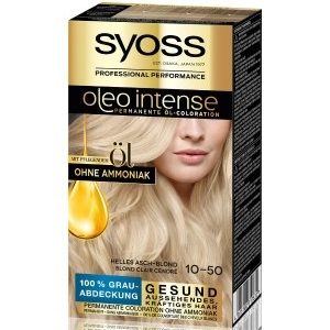 Syoss Oleo Intense Permanente Öl-Coloration Helles Asch-Blond Haarfarbe
