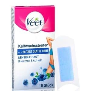 Veet Kaltwachsstreifen Bikini & Achseln Sensitive Haut Kaltwachsstreifen