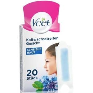 Veet Kaltwachsstreifen Gesicht Sensitive Enthaarungscreme