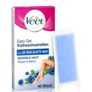 Veet Kaltwachsstreifen Sensible Haut Easy Gel Kaltwachsstreifen