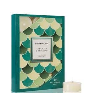 Wax Lyrical Fired Earth Green Tea&Bergamot Tealights Duftkerze