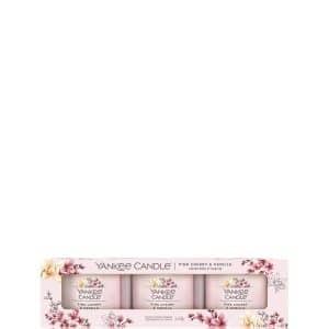 Yankee Candle Pink Cherry Vanilla 3er Pack Filled Votive Duftkerze