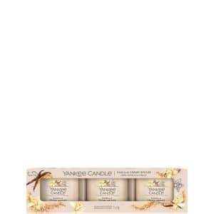 Yankee Candle Vanilla Crème Brulee 3er Pack Filled Votive Duftkerze