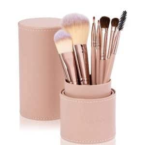 Zoë Ayla Makeup Brush Set and Cylindric Case 7 Pices Pinselset