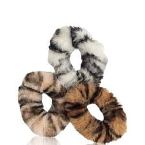 Zoë Ayla Scrunchie Faux Fur 3 Haargummi