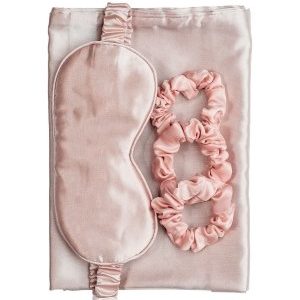 Zoë Ayla Silky Pink Sleep Set Schlafmaske