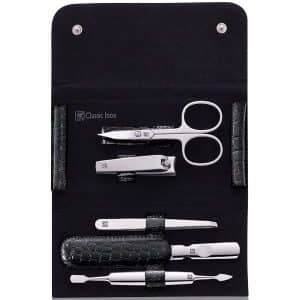 Zwilling Classic Inox Druckknopf-Etui schwarz 2 Maniküre-Set