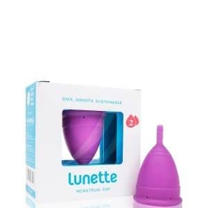 Lunette Menstrual Cup Violett 2 Menstruationstasse