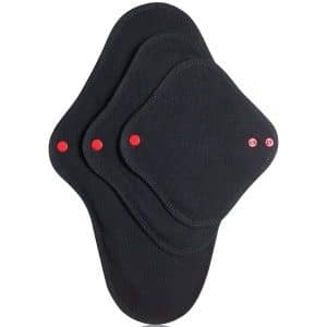 Lunette Reusable Pad mix - schwarz Periodenunterwäsche