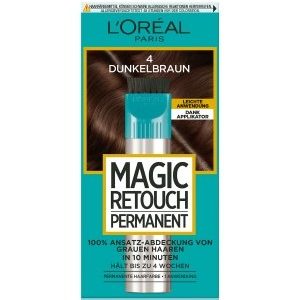 L'Oréal Paris Magic Retouch Permanent Ansatz-Abdeckung Nr. 4 Dunkelbraun Haarfarbe