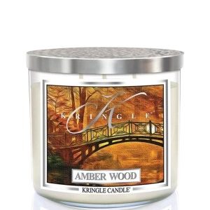 Kringle Candle Amber Wood Soy Jar Duftkerze