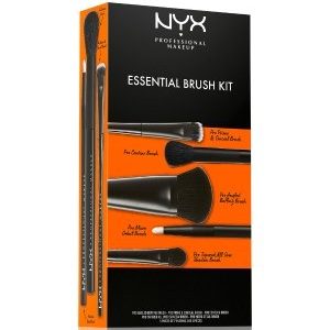 NYX Professional Makeup Essential Brush Kit Makeup-Set mit fünf Pinseln für perfekte Styles Pinselset