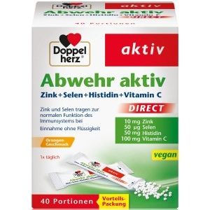 Doppelherz aktiv Abwehr Activ direct 40 Zink + Selen + Histidin + Vitamin C Nahrungsergänzungsmittel