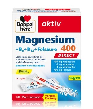 Doppelherz aktiv Magnesium 400 +B6+B12+Fols. Direct Nahrungsergänzungsmittel