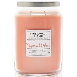 StonewallKitchen Papaya & Melon Candle Stonewall-Papaya & Melon Large Duftkerze