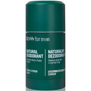 ZEW for Men Natural Deodorant with black chaga Deodorant Stick